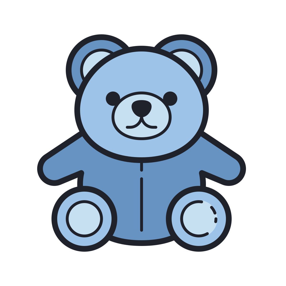 color hand drawn style 플러시 천 icon