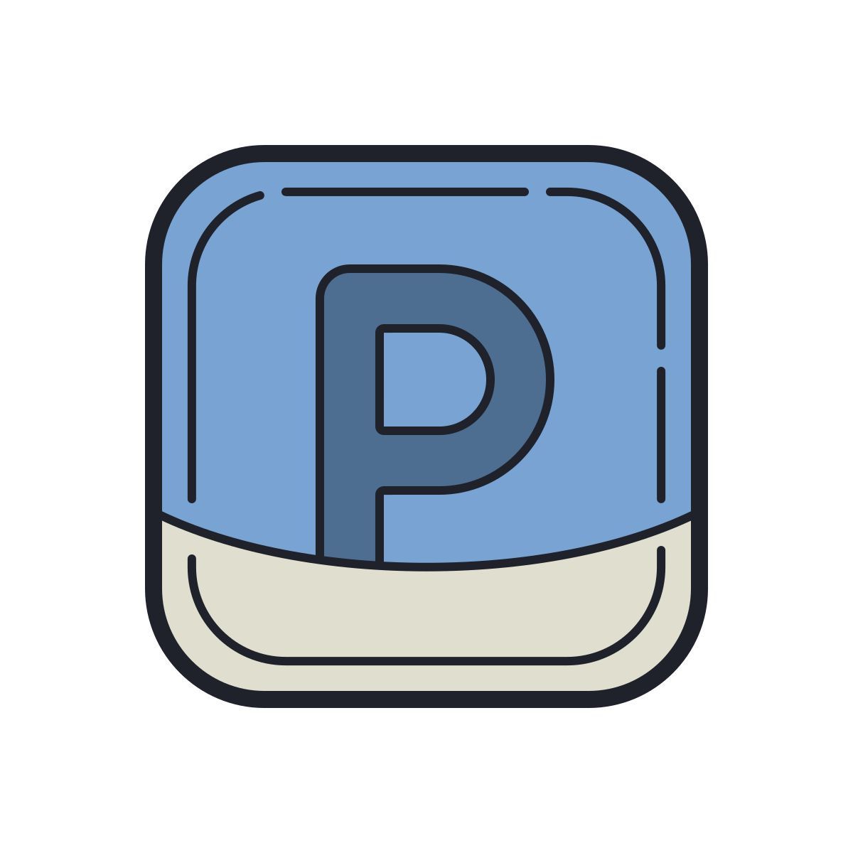 color hand drawn style powerchart icon