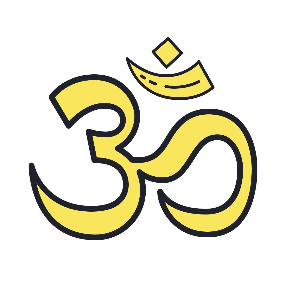 color hand drawn style om icon