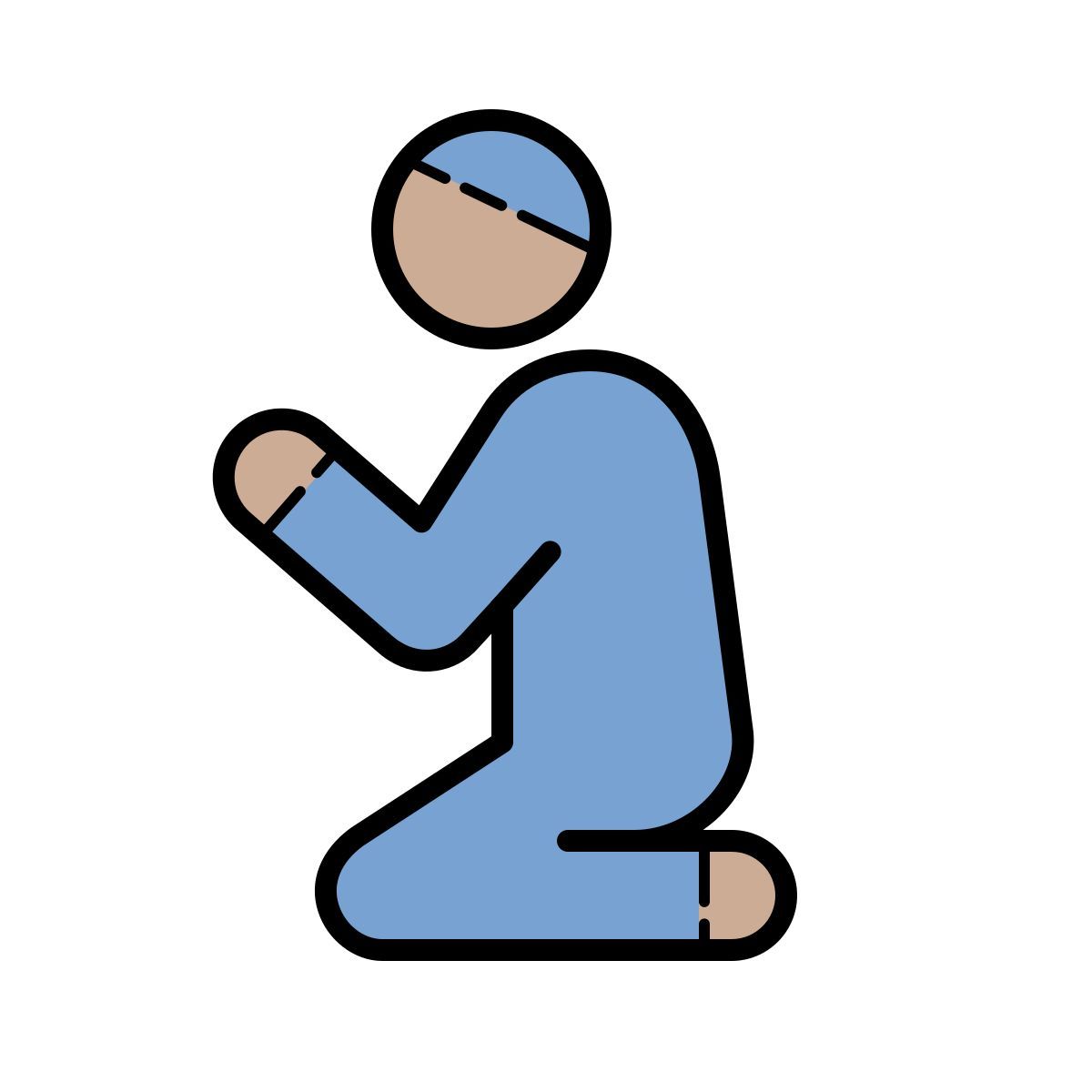 color hand drawn style 祈祷者 icon