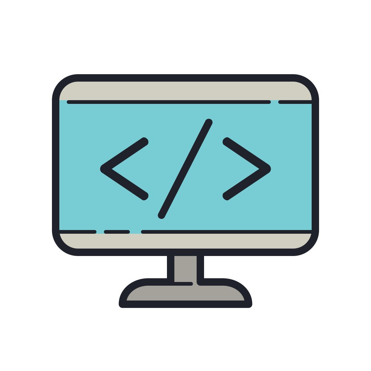 color hand drawn style programmazione icon