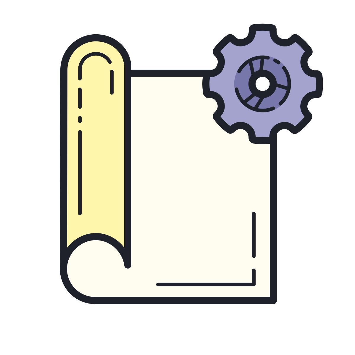 color hand drawn style 프로젝트 설정 icon