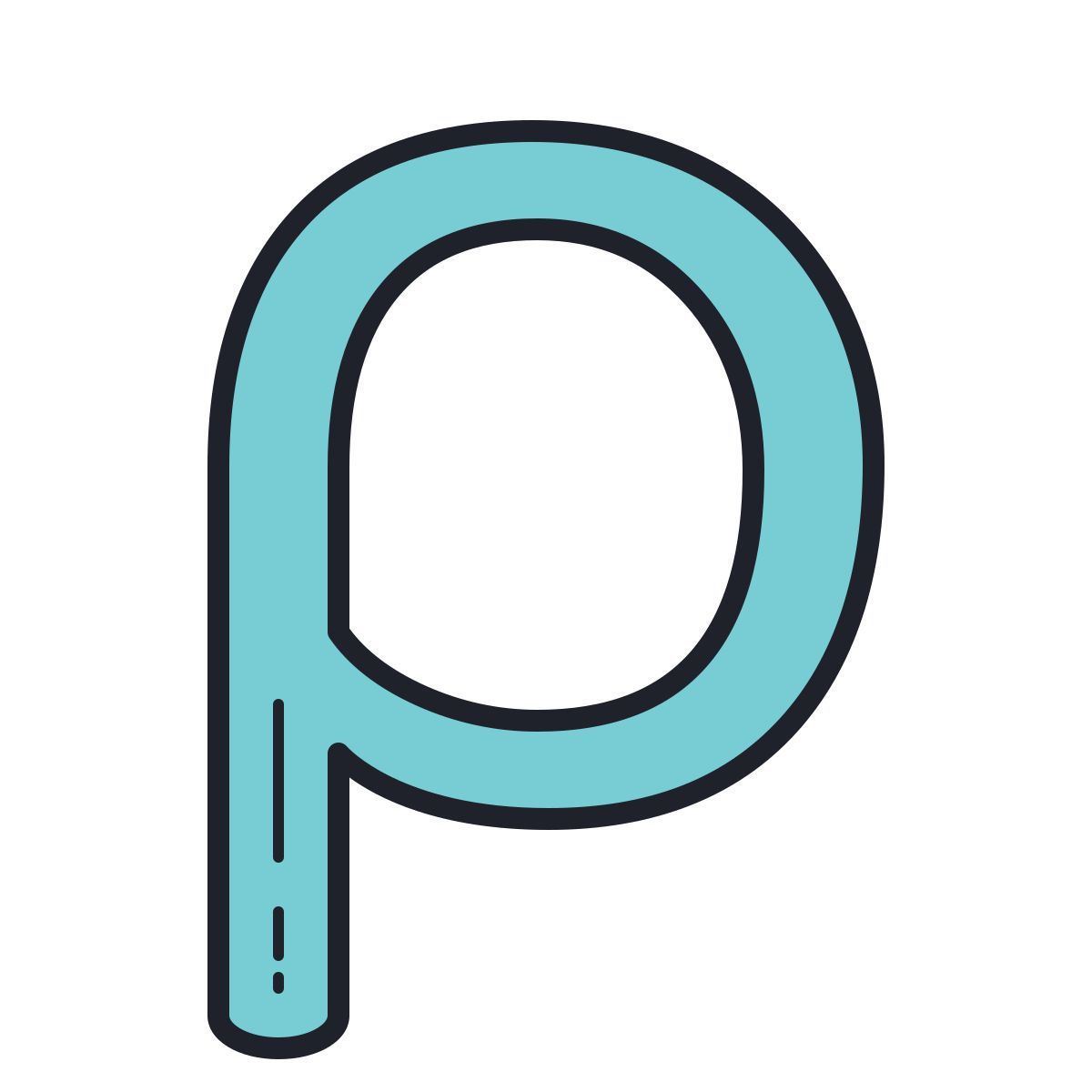 color hand drawn style rho icon