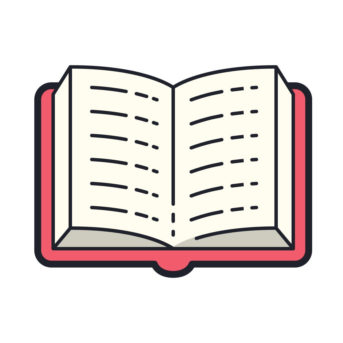 color hand drawn style 保存图书 icon