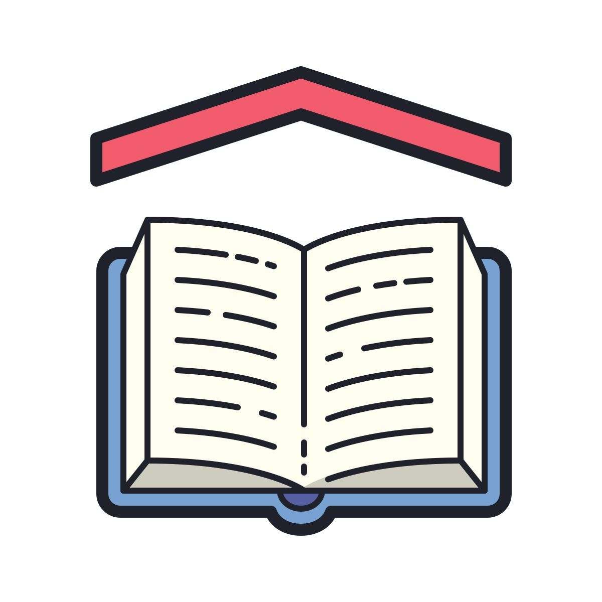 color hand drawn style schule icon