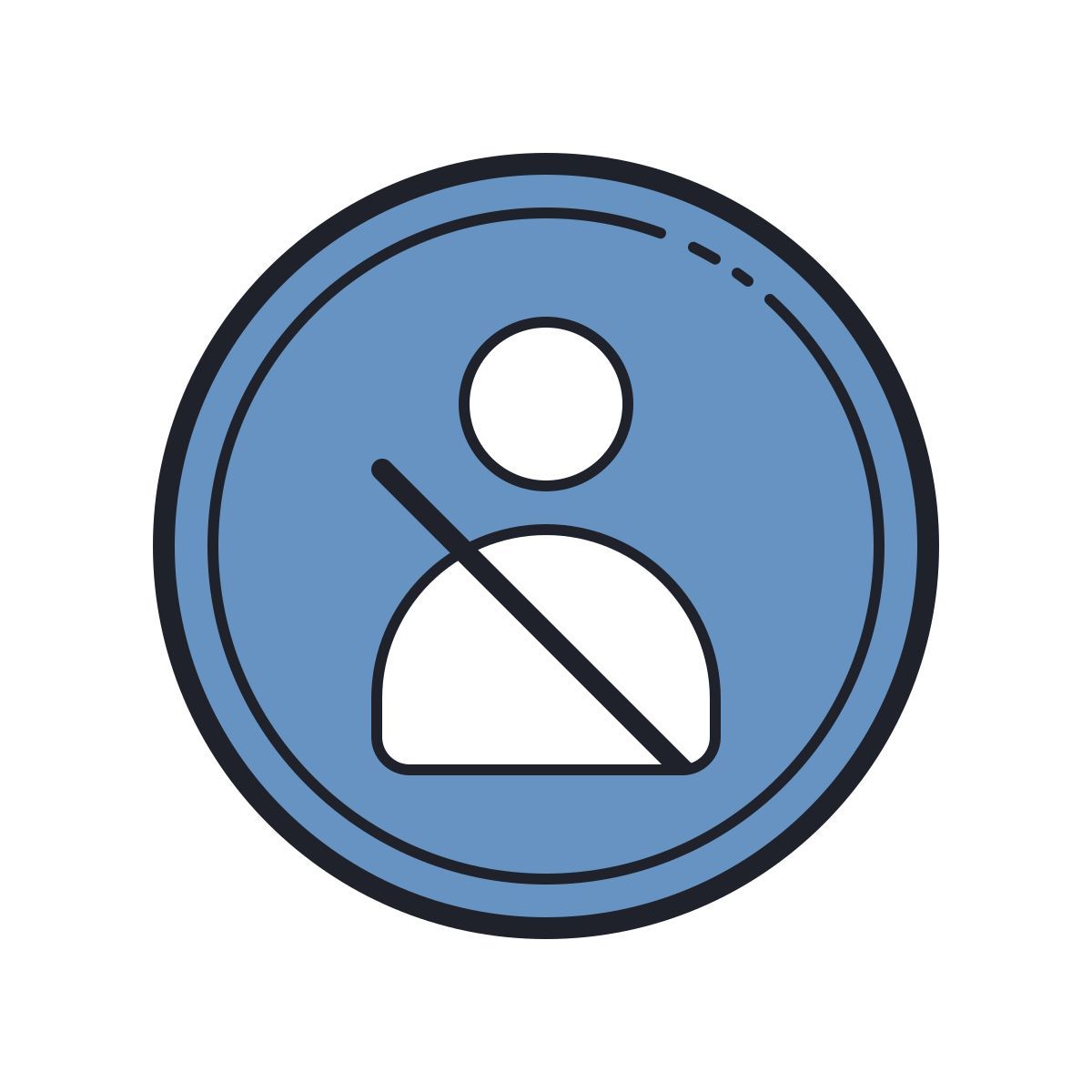 color hand drawn style seat belt icon