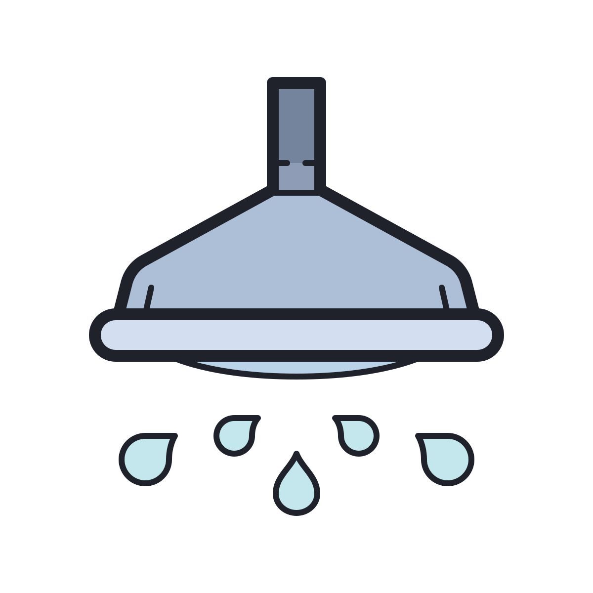 color hand drawn style ducha icon