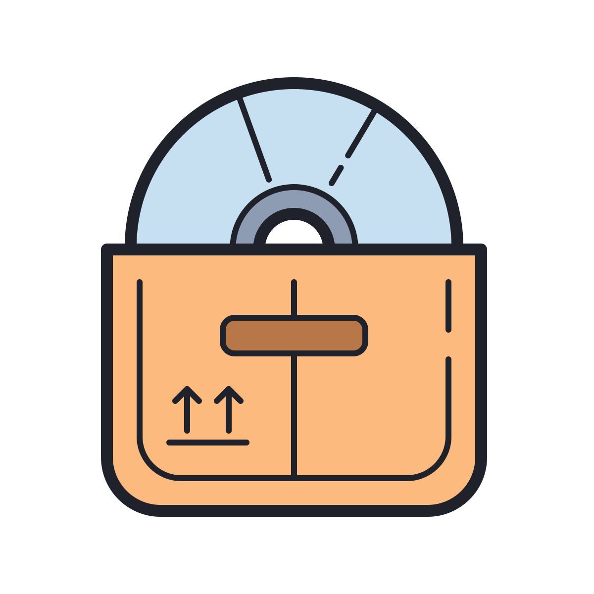 color hand drawn style software icon