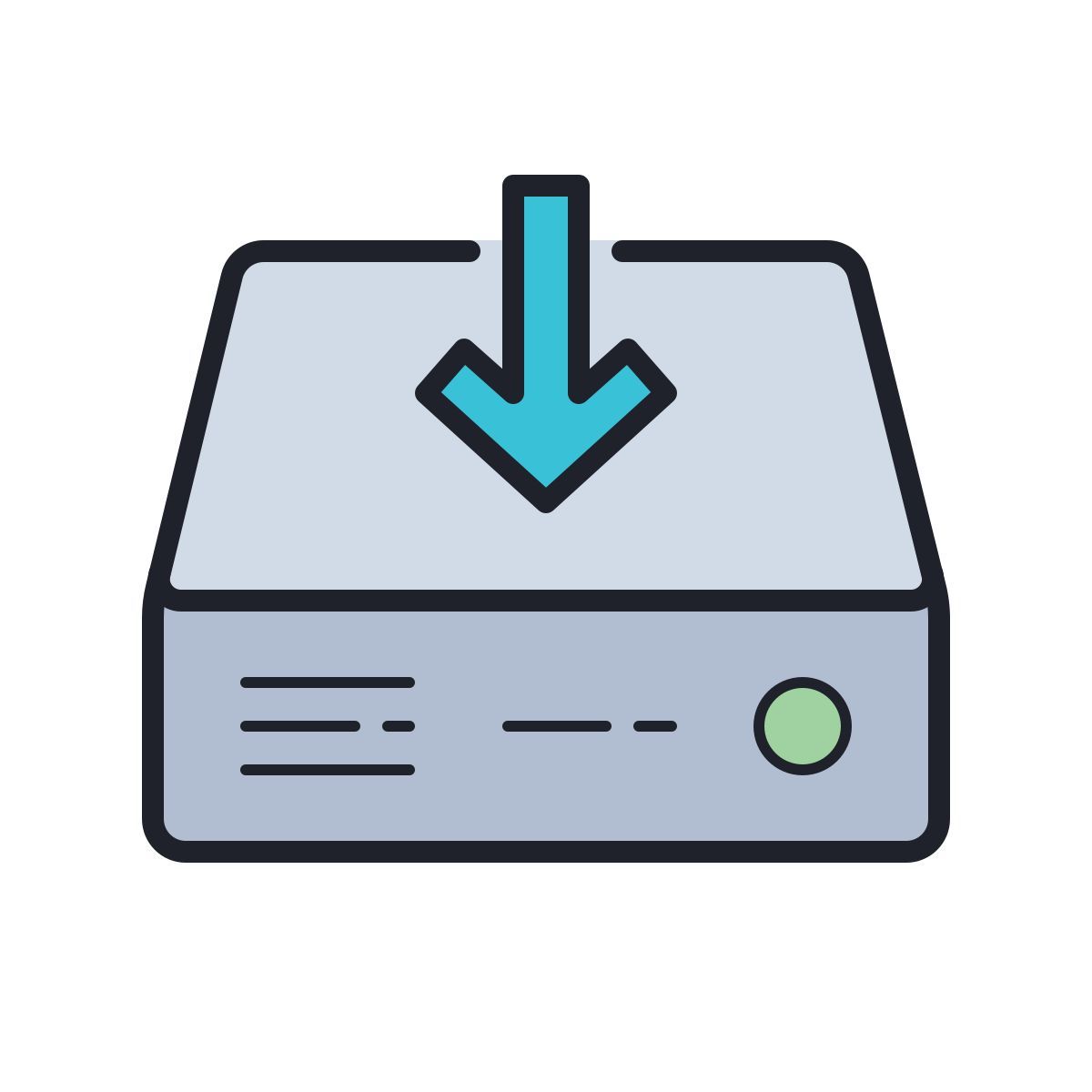 color hand drawn style installateur du logiciel icon