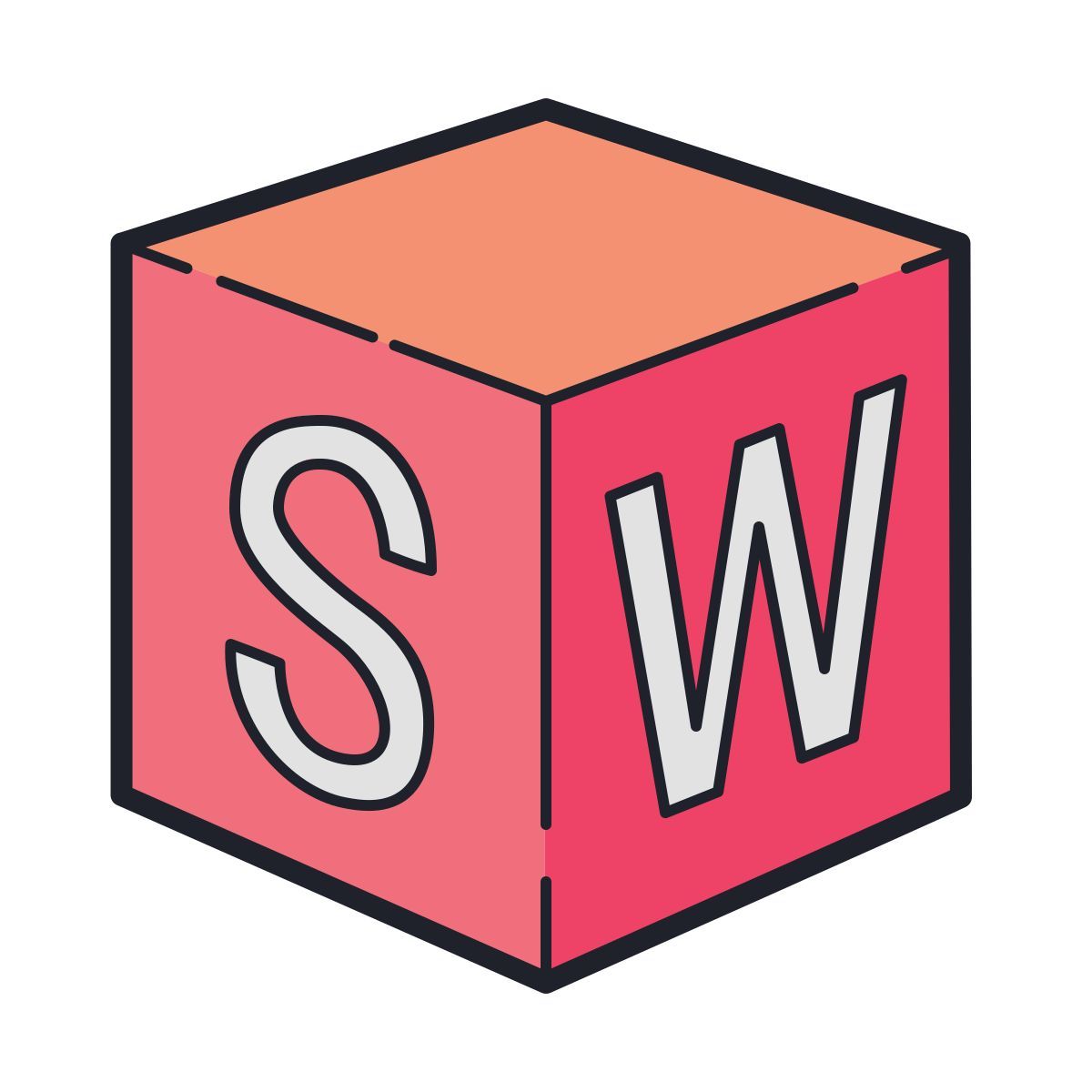 color hand drawn style lavori solidi icon