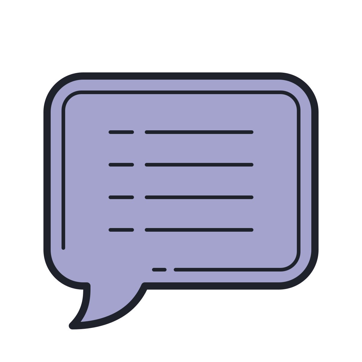 color hand drawn style speaker notes icon