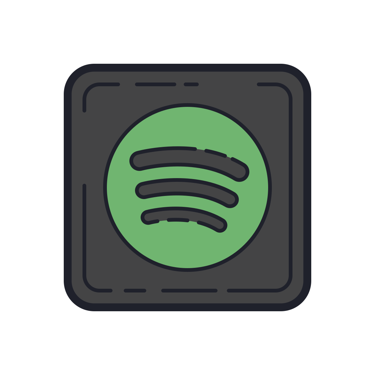 color hand drawn style spotify  v3 icon