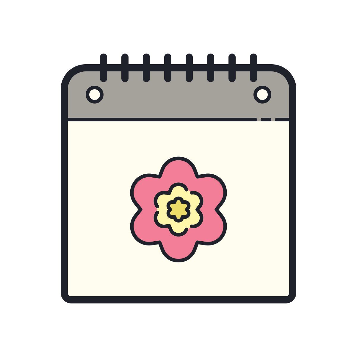 color hand drawn style 春天 icon