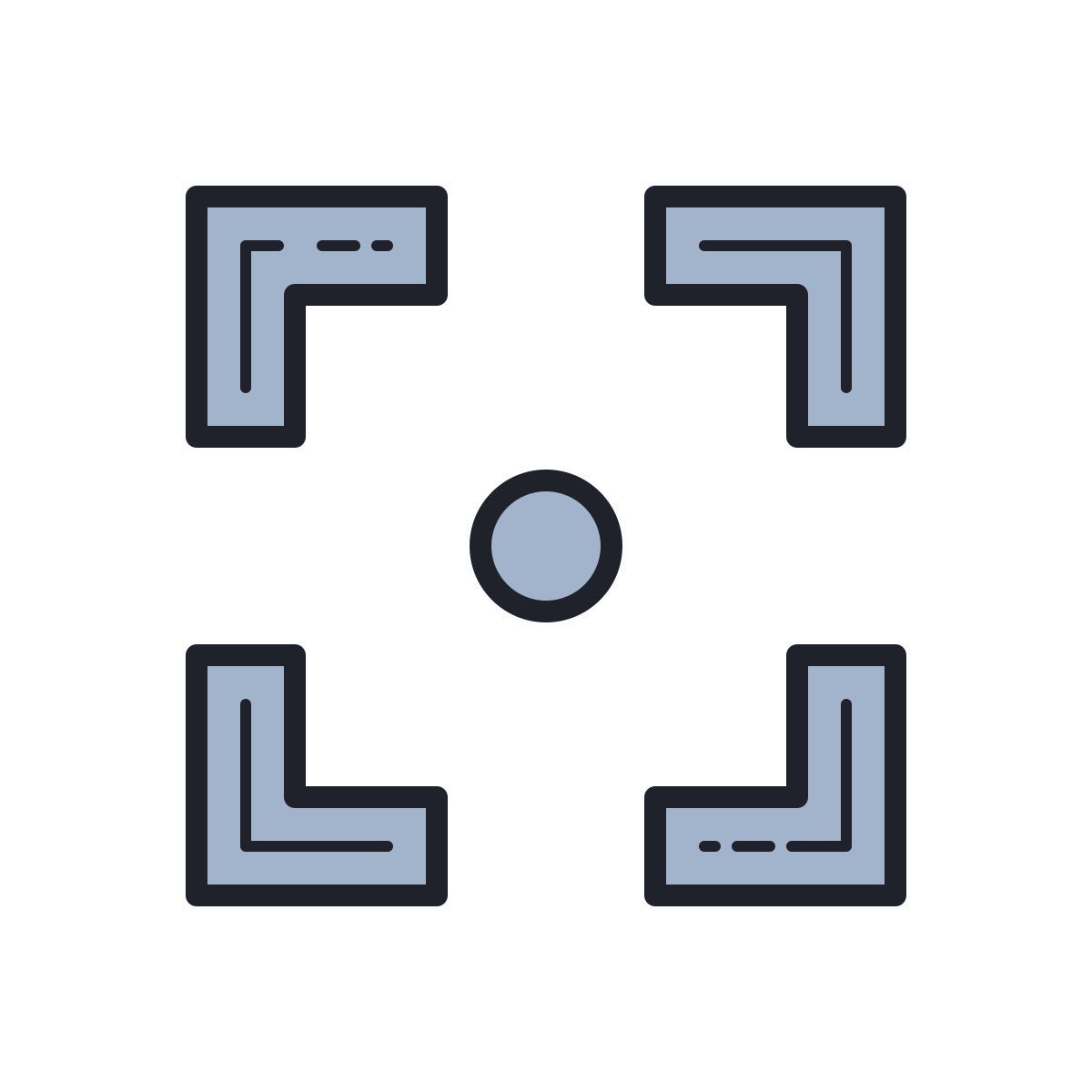 color hand drawn style 方形边框 icon