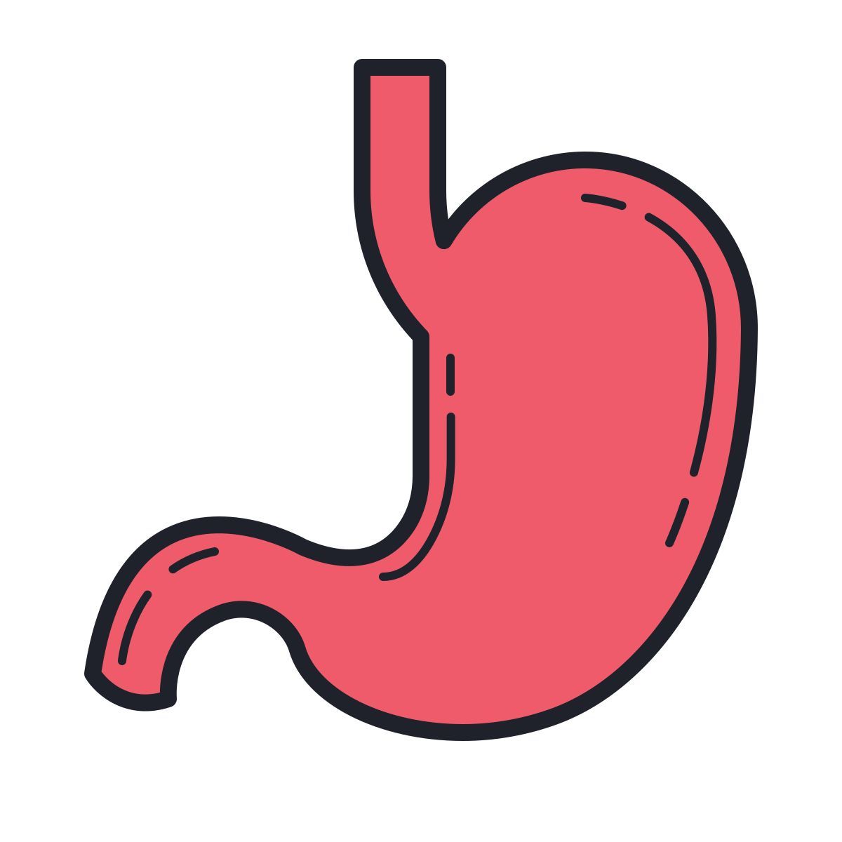 color hand drawn style magen icon