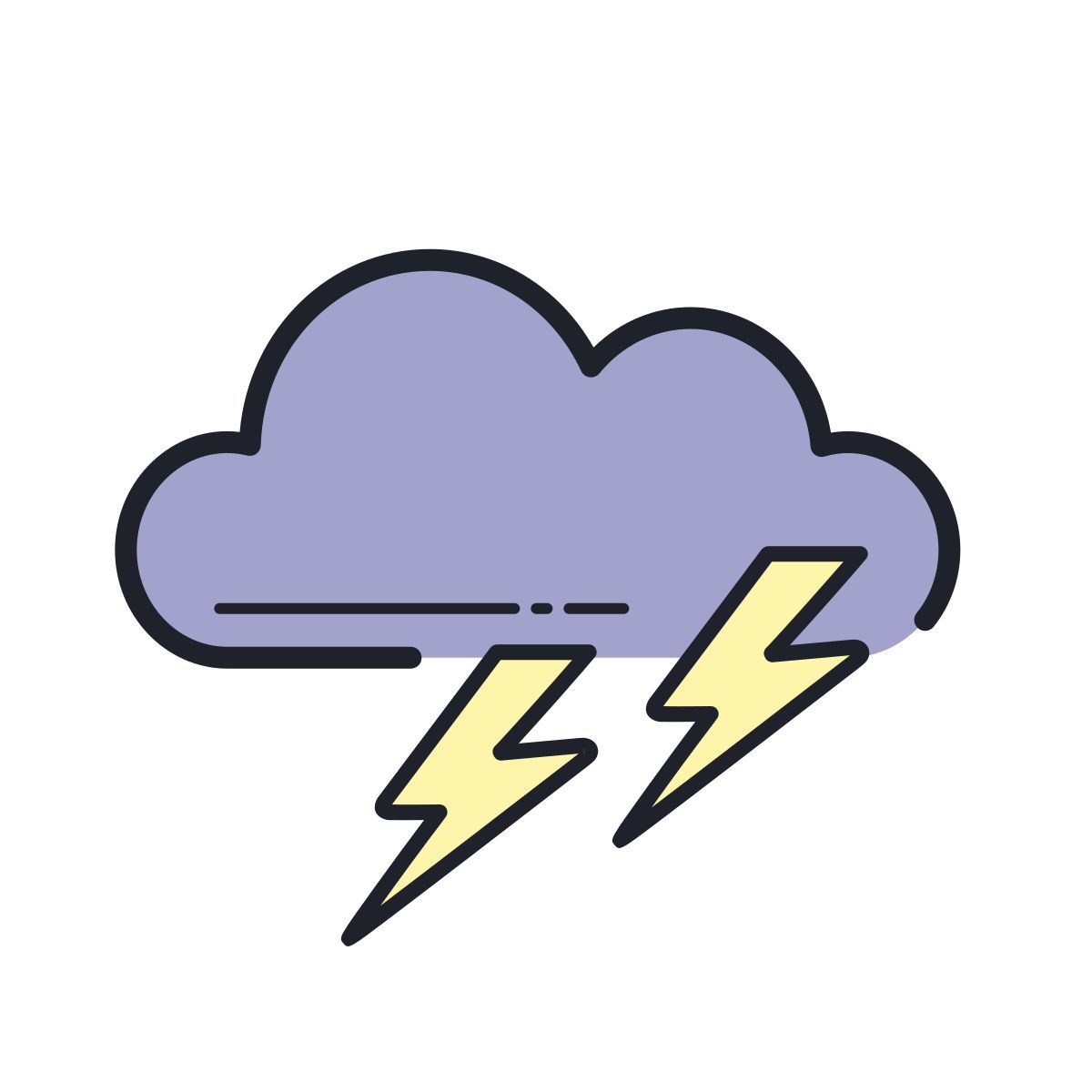 color hand drawn style tormenta icon