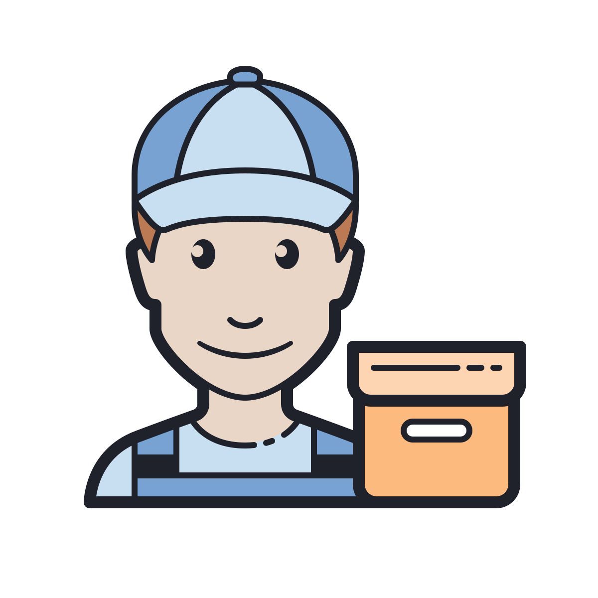 color hand drawn style fattorino icon