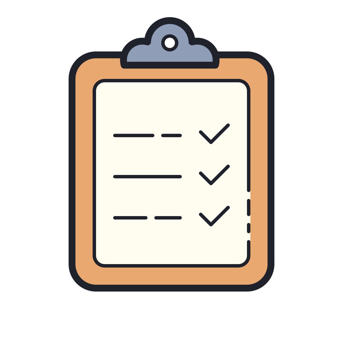 color hand drawn style test passed icon