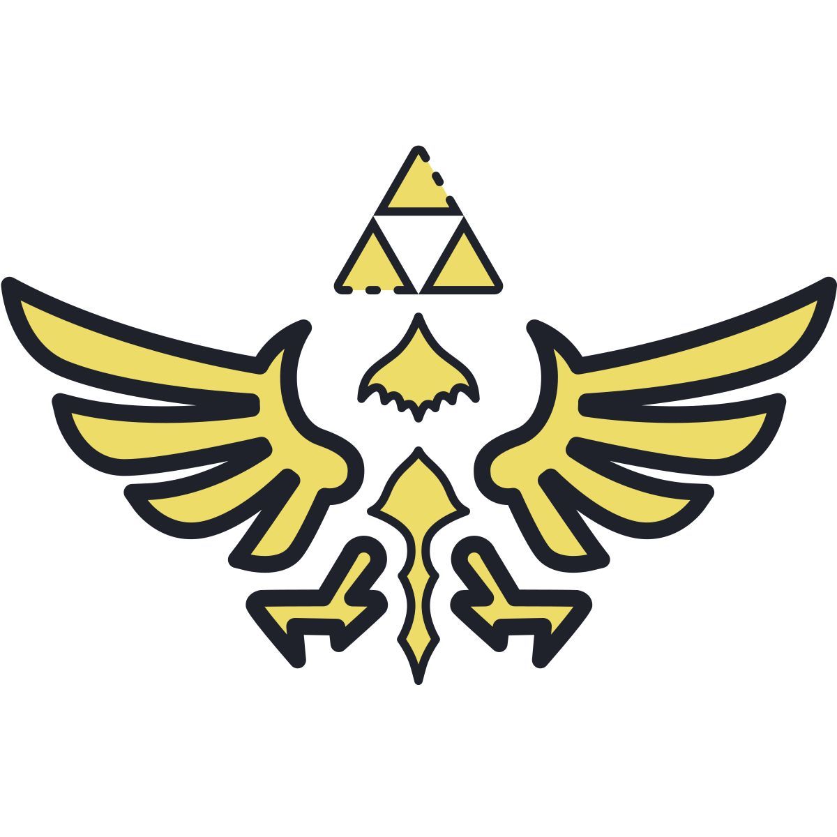 color hand drawn style the legend of zelda skyward sword icon