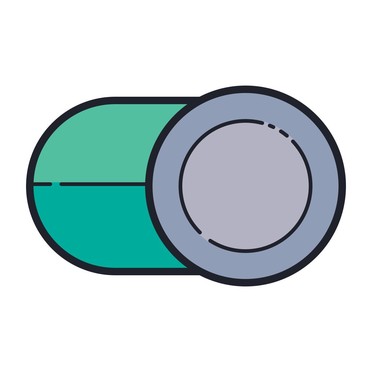 color hand drawn style alternar encendido icon