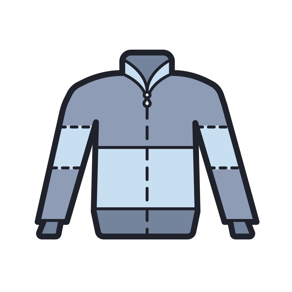 color hand drawn style 运动服 icon