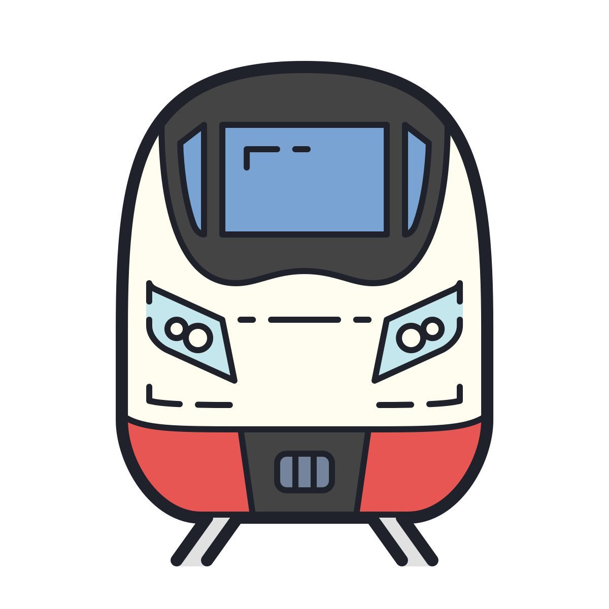 color hand drawn style treno icon