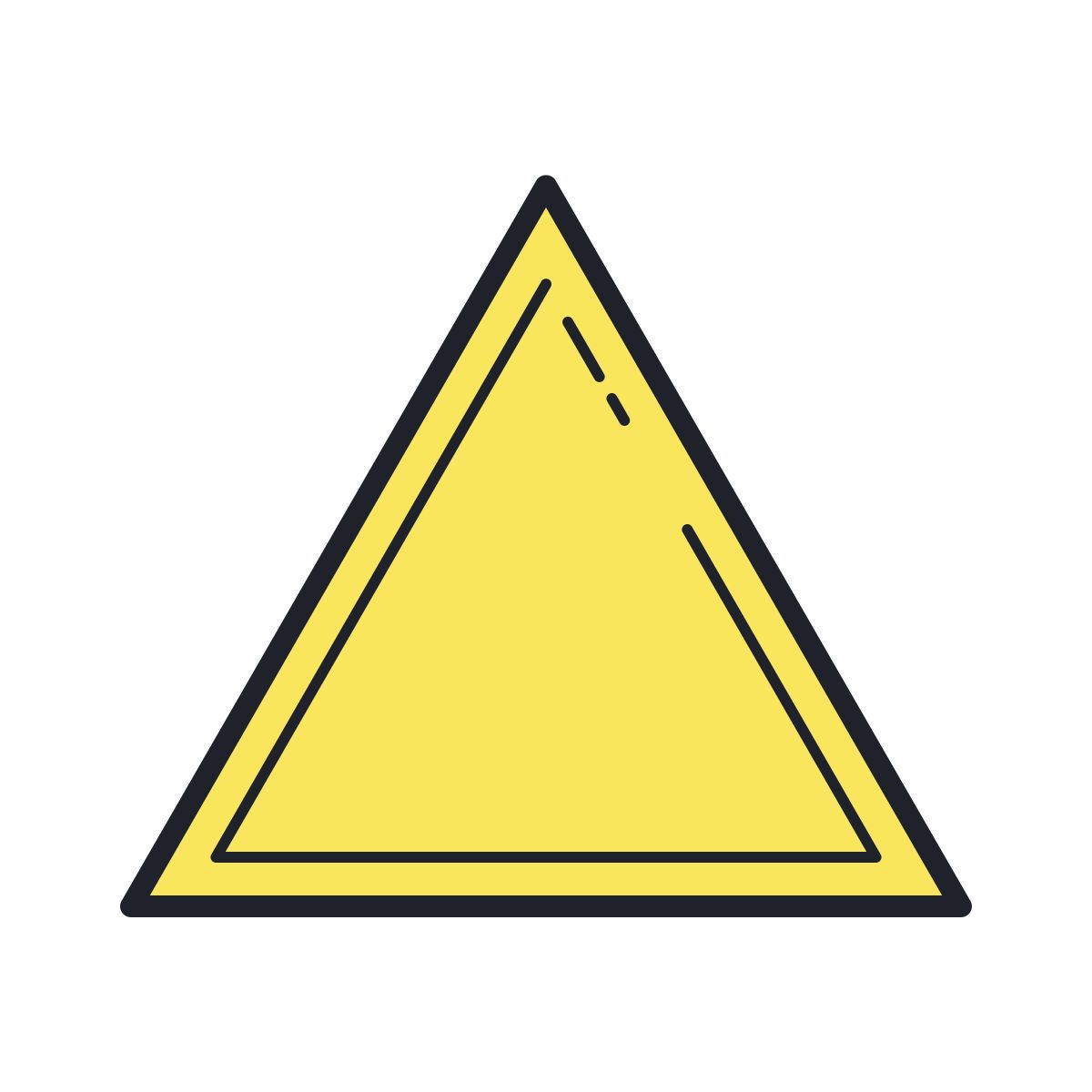 color hand drawn style dreieck icon