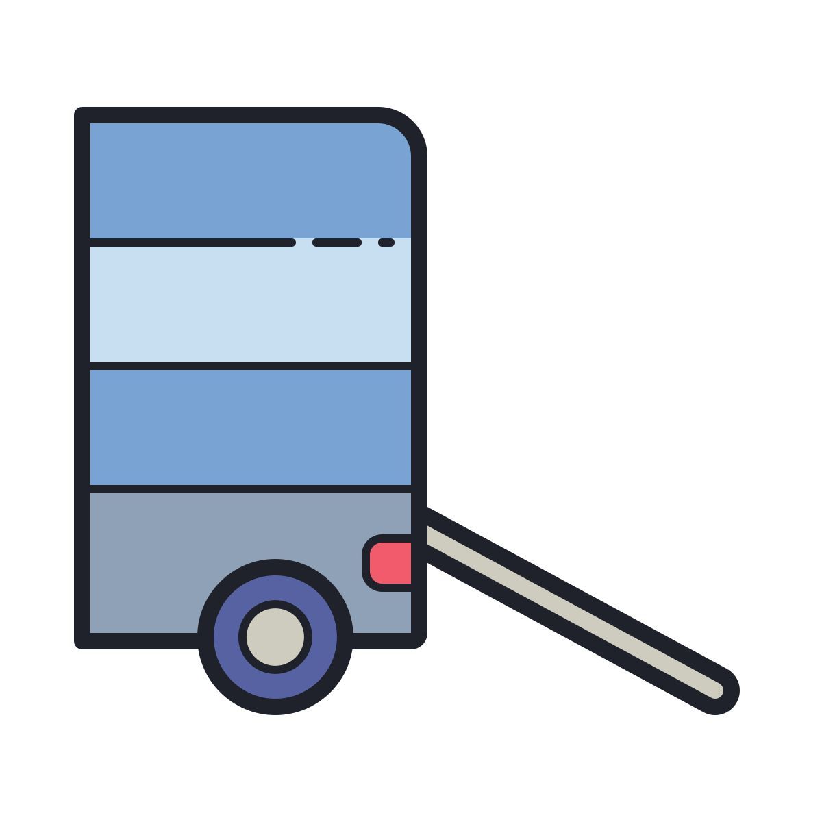 color hand drawn style rampa para camiones icon