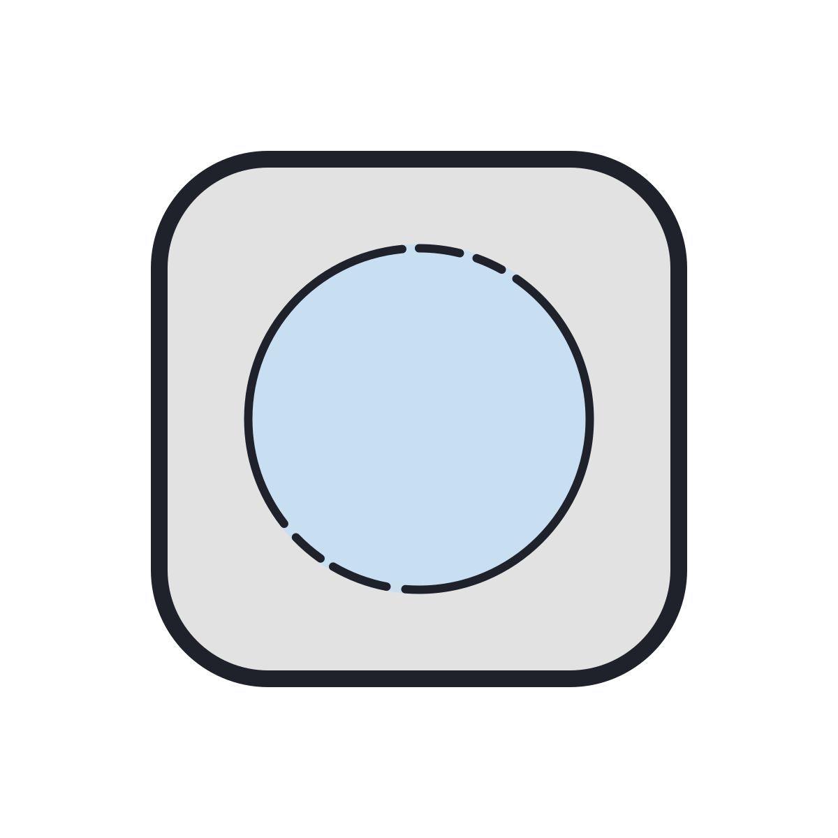 color hand drawn style tumble dry icon