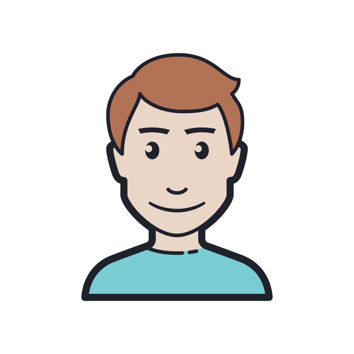 color hand drawn style benutzer icon