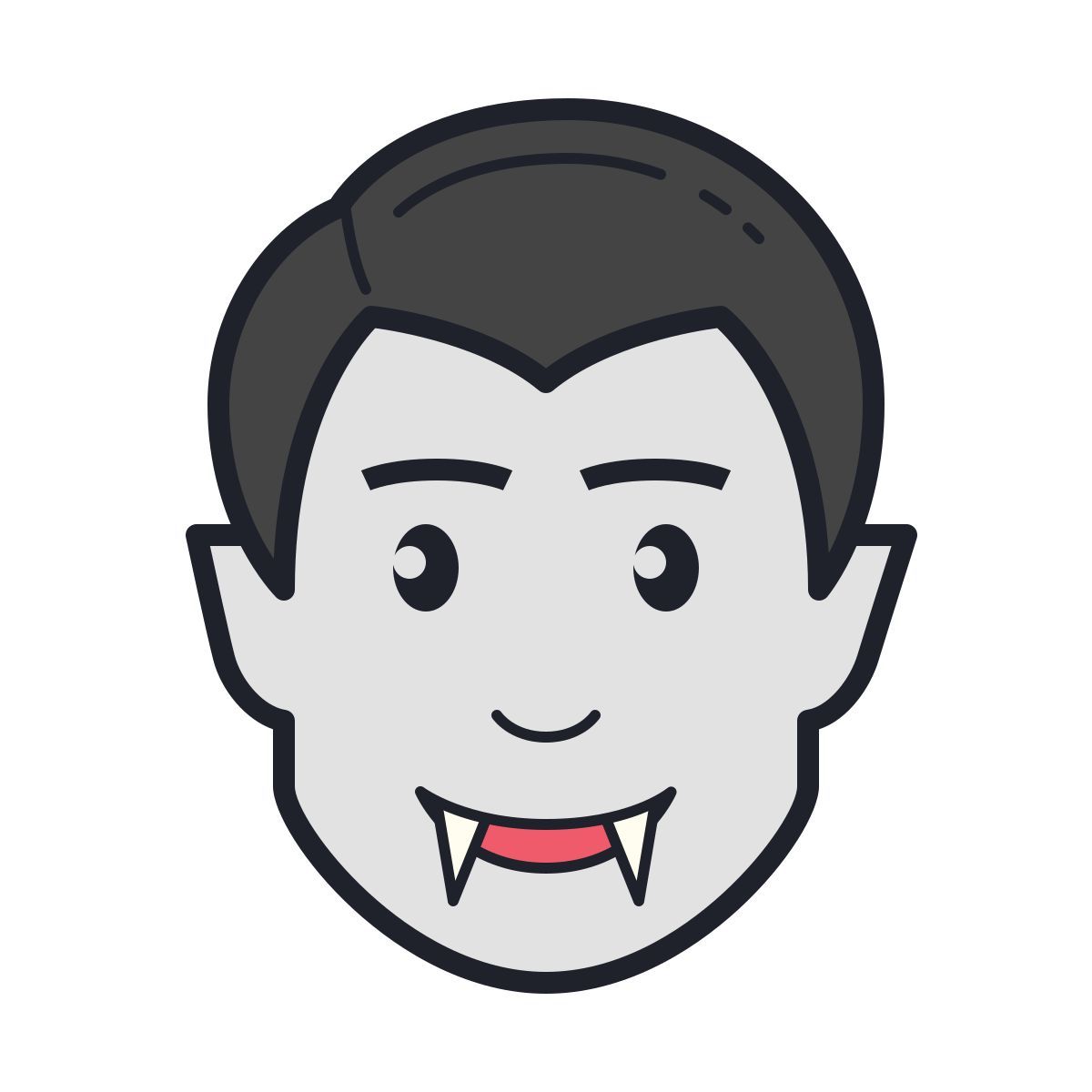color hand drawn style dracula icon