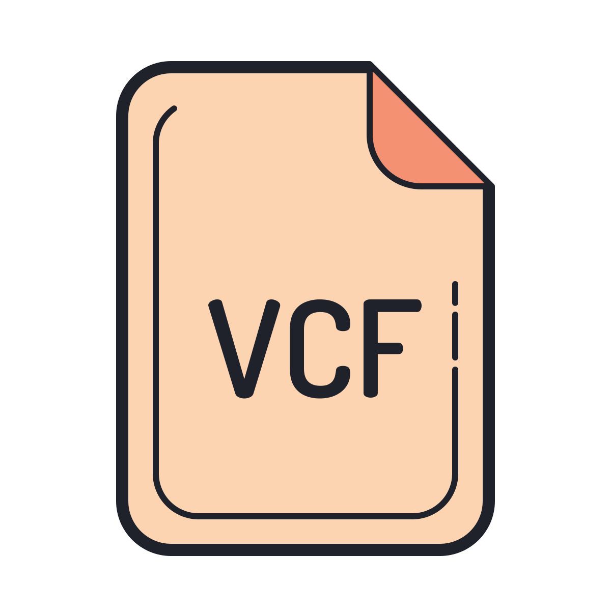 color hand drawn style vcf icon