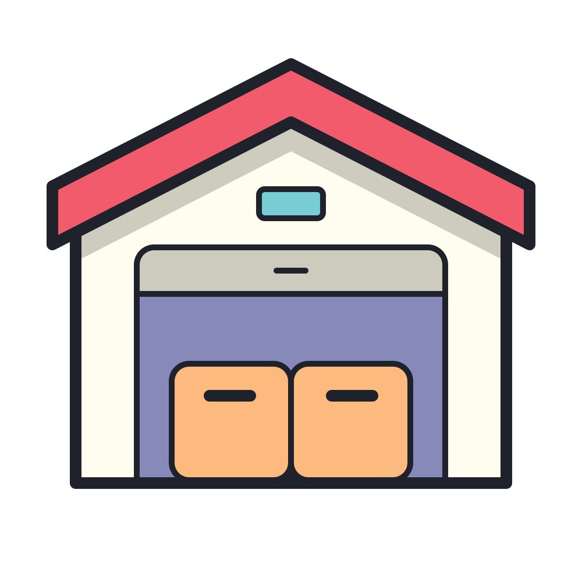 color hand drawn style almacén icon