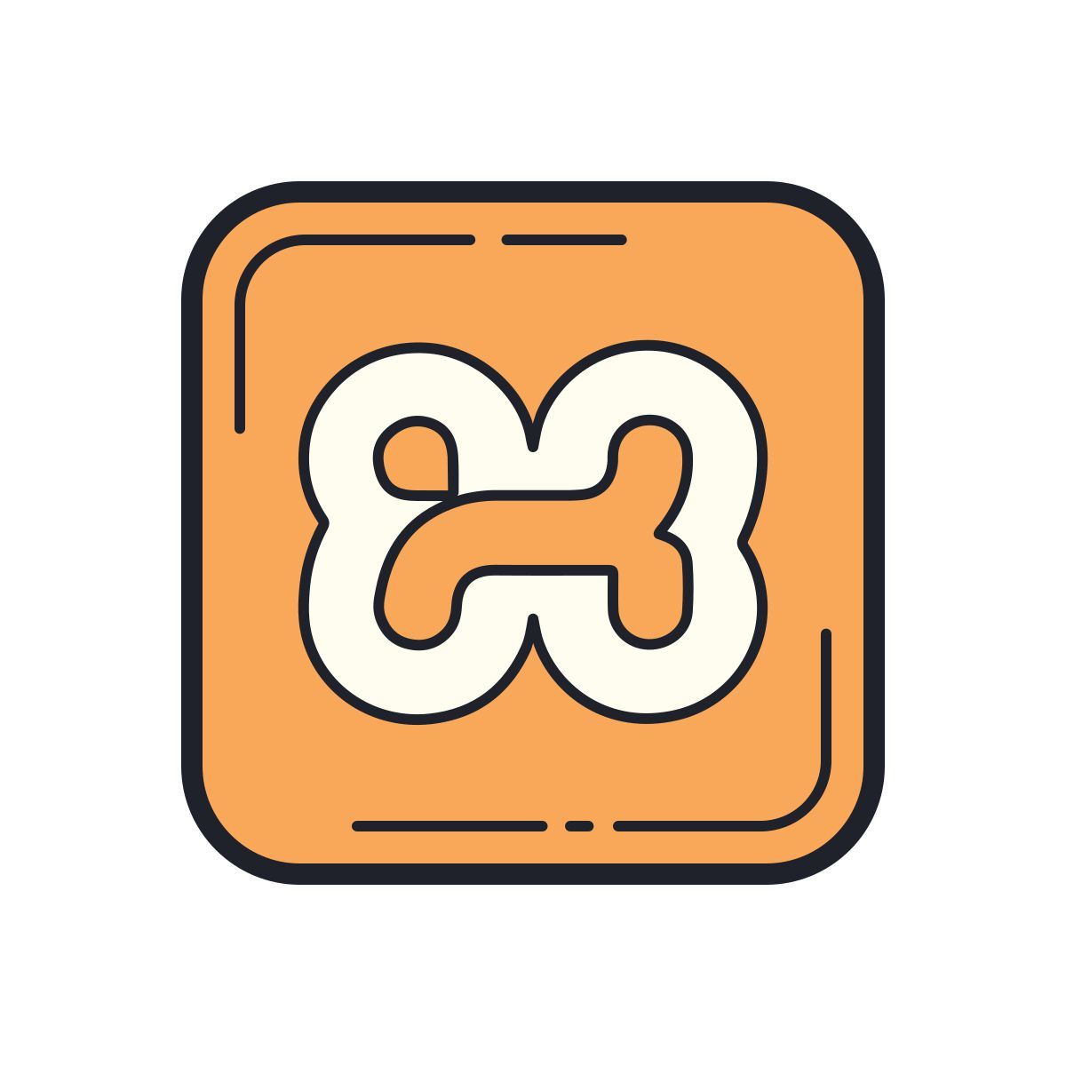 color hand drawn style xampp icon