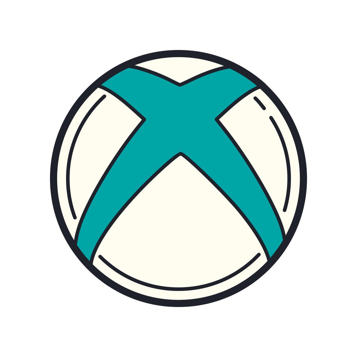 color hand drawn style xbox icon