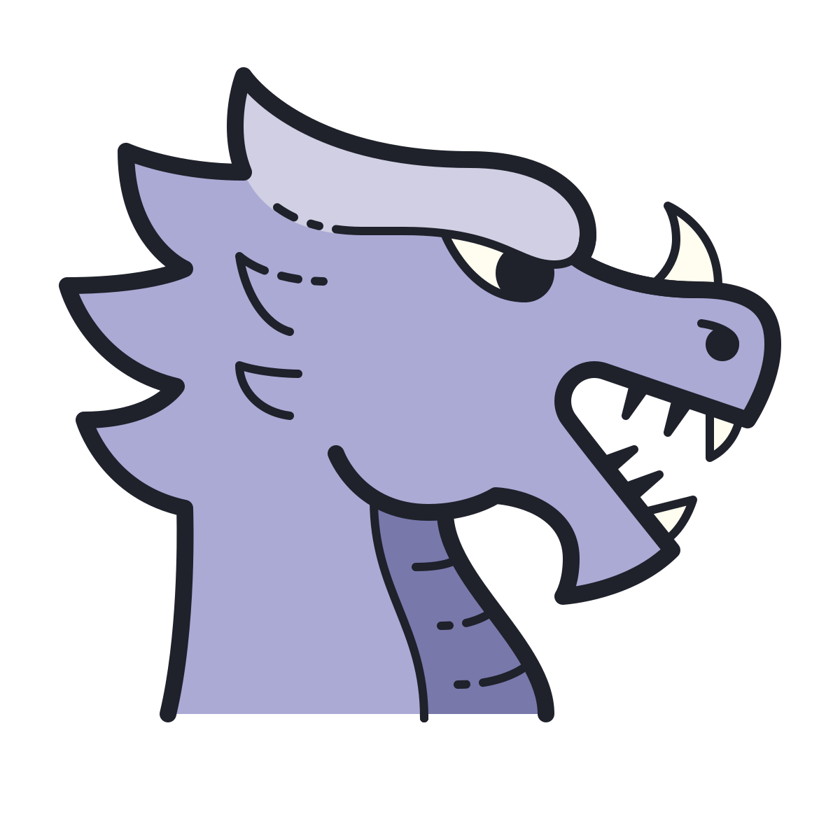 color hand drawn style year of dragon icon