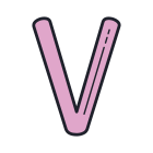 V icon