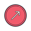 Circled Up Right icon