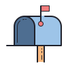mailbox opened-flag-up icon
