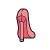 Женская обувь - вид сзади icon