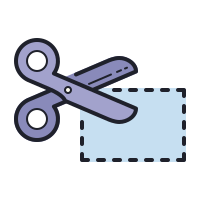 cutting coupon icon