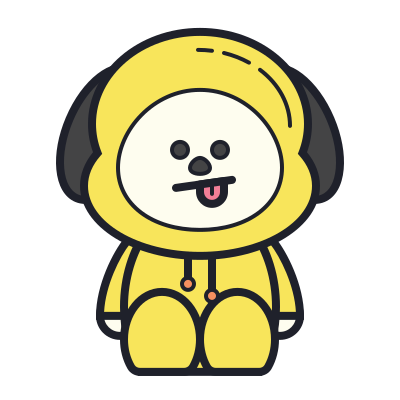 カラー手描き スタイルでの Bt21 Chimmy のアイコン カラー手描き スタイルでの Bt21 Chimmy のアイコン
