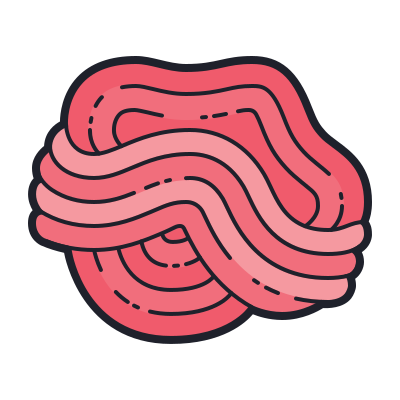 カラー手描き スタイルでの Ground Beef のアイコン カラー手描き スタイルでの Ground Beef のアイコン