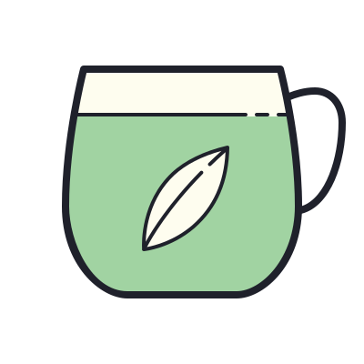 カラー手描き スタイルでの 抹茶 のアイコン カラー手描き スタイルでの 抹茶 のアイコン