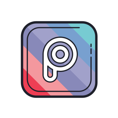 Picsart Icon In Color Hand Drawn Style