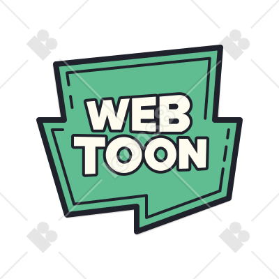 Webtoon icon in Color Hand Drawn Style