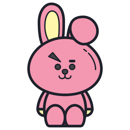 BT21 Cooky icon in Color Hand Drawn Style