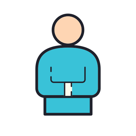 Straitjacket icon in Color Hand Drawn Style