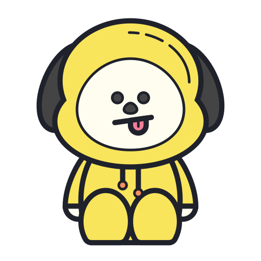 BT21 Chimmy icon in Color Hand Drawn Style
