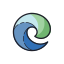 Microsoft Edge icon in Color Hand Drawn Style